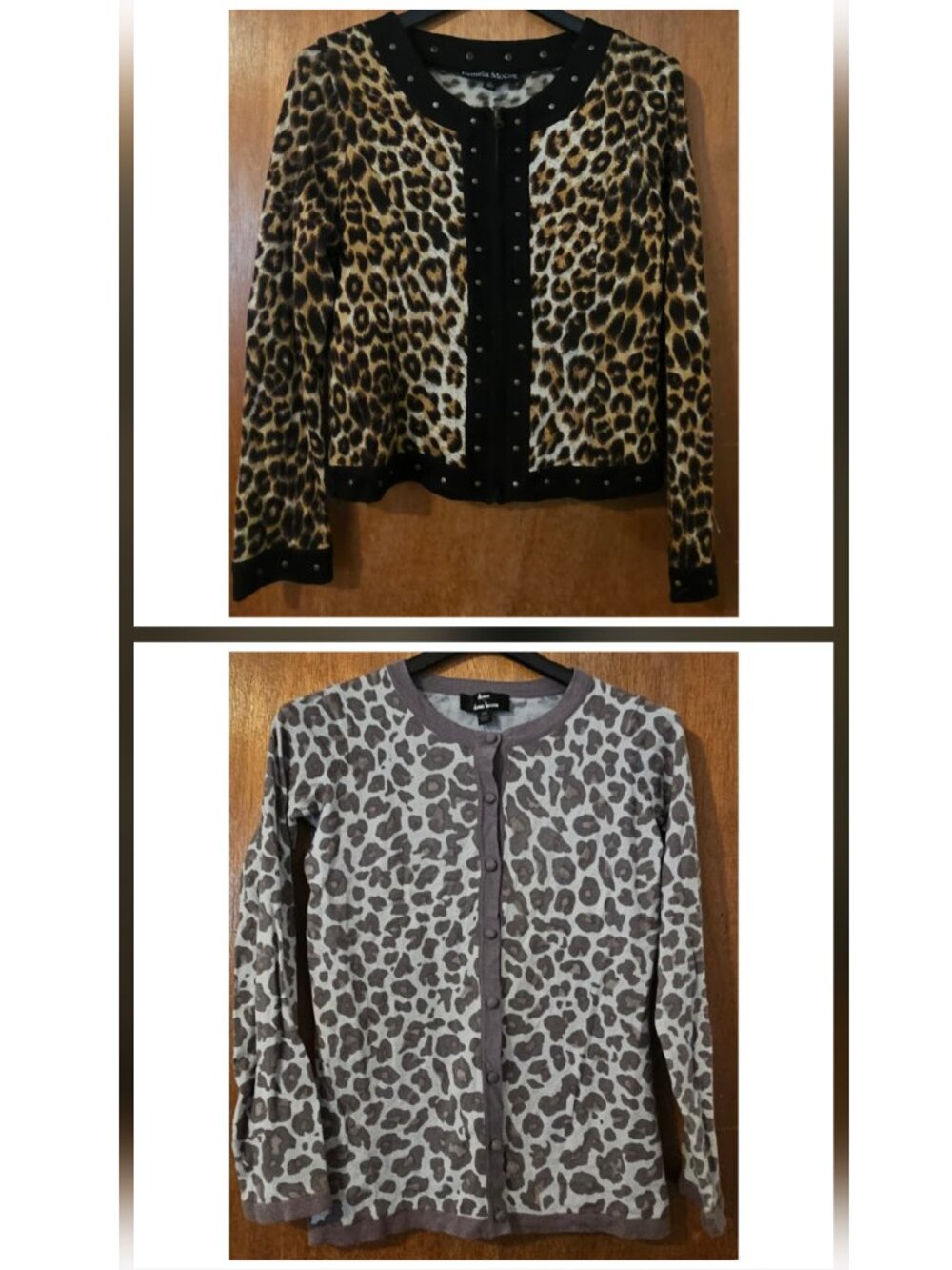 Pamela McCoy Dennis Basso Animal Print Leopard Jacket Shirt XXS M